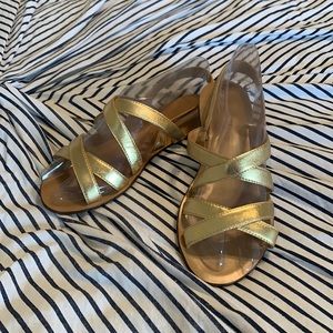 J. Crew gold sandals